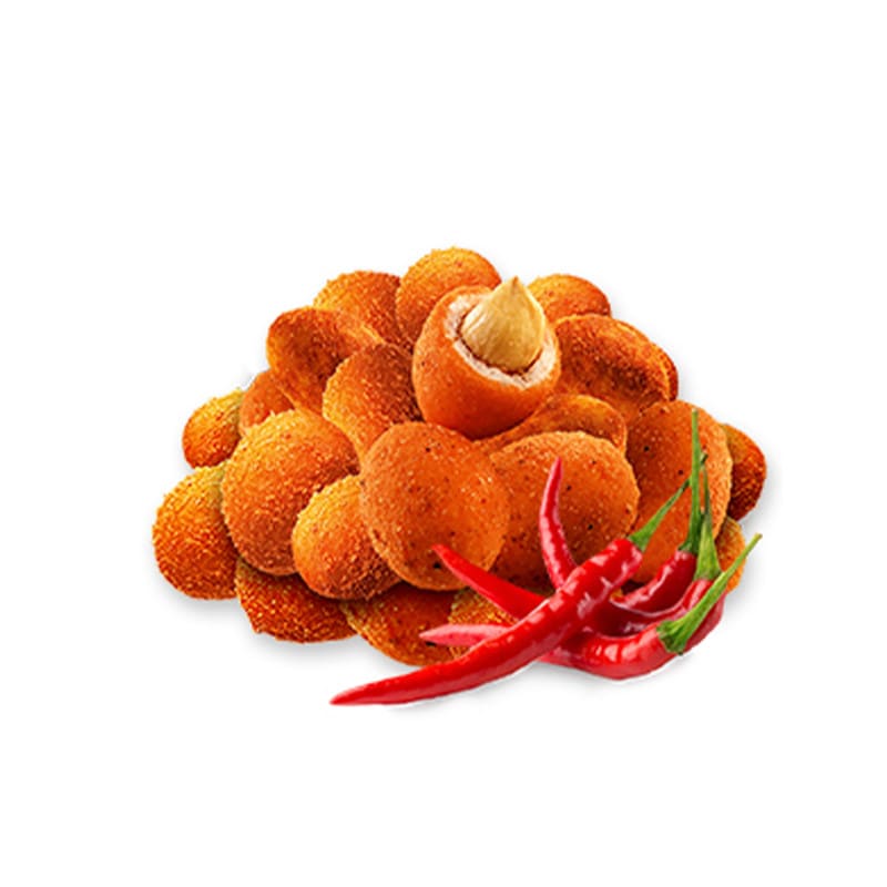 تصویر 1 از بادام زمینی روکشدار فلفلی دراژه با پوشش ترد و طعم پرقدرت ادویه ای